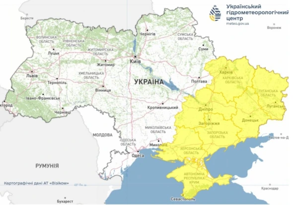 Синоптики дали прогноз на 28 березня та оголосили місцями жовтий рівень небезпеки